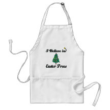i believe in easter trees apron