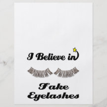 i believe in fake eyelashes flyer design