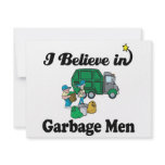 i believe in garbage men invitations