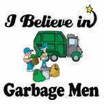 i believe in garbage men photo sculptures