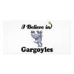i believe in gargoyles customised photo card