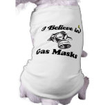 i believe in gas masks pet clothing