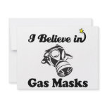 i believe in gas masks invitations