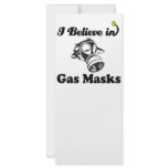 i believe in gas masks rack cards