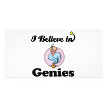 i believe in genies photo card