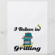 i believe in grilling flyer design