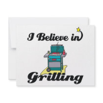 i believe in grilling invitations
