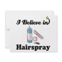 i believe in hairspray custom invitation