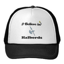 i believe in halberds mesh hats