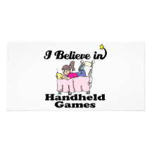 i believe in handheld games photo card