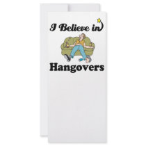 i believe in hangovers personalised rack card