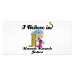 i believe in knock knock jokes photo cards