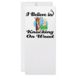 i believe in knocking on wood rack cards