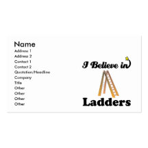 i believe in ladders business card template