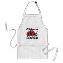 i believe in ladybugs apron