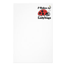 i believe in ladybugs customized stationery
