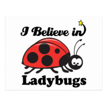 i believe in ladybugs post card