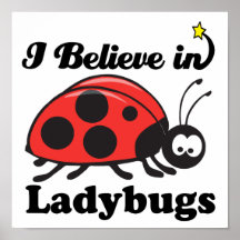 i believe in ladybugs posters