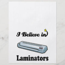 i believe in laminators flyers