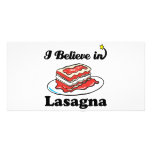 i believe in lasagne photo cards