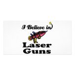 i believe in laser guns photo cards