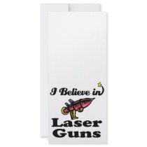 i believe in laser guns custom rack card