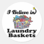 i believe in laundry baskets sticker
