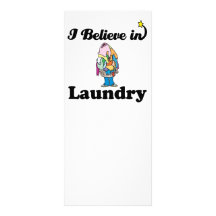i believe in laundry personalized rack card