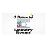 i believe in laundry rooms photo cards