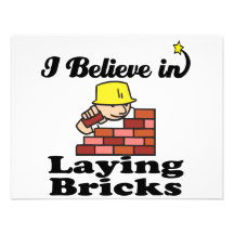 i believe in laying bricks invite