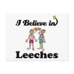 i believe in leeches postcards