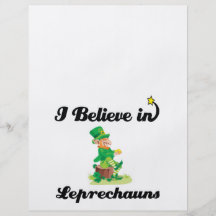 i believe in leprechauns flyer design