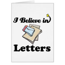 i believe in letters greeting card