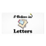 i believe in letters personalized photo card