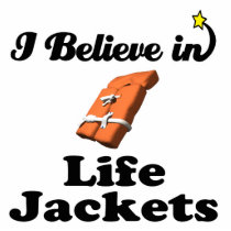 i believe in life jackets photo sculptures