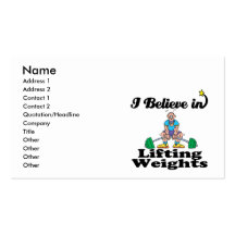 i believe in lifting weights business card templates