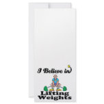 i believe in lifting weights rack cards