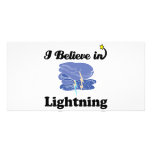 i believe in lightning photo card