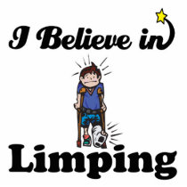 i believe in limping photo sculpture