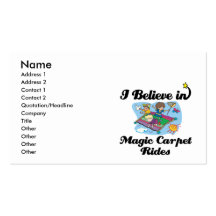 i believe in magic carpet rides business card template