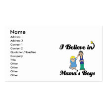 i believe in mamas boys business card template