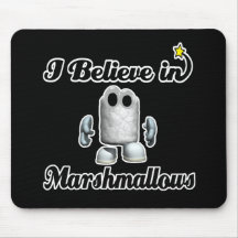 i believe in marshmallows mousemat