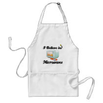 i believe in microwaves apron