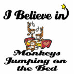 i believe in monkeys jumping on bed photo sculptures