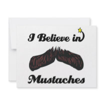 i believe in moustaches personalised invitation