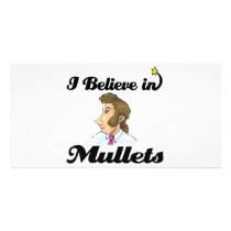i believe in mullets photo card