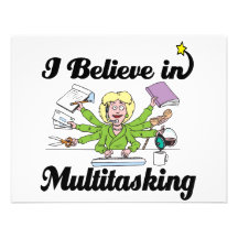 i believe in multitasking personalised announcement