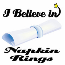 i believe in napkin rings photo cut outs