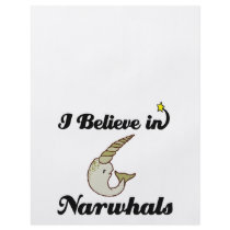 i believe in narwhals flyer design