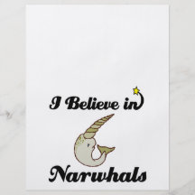 i believe in narwhals flyer design